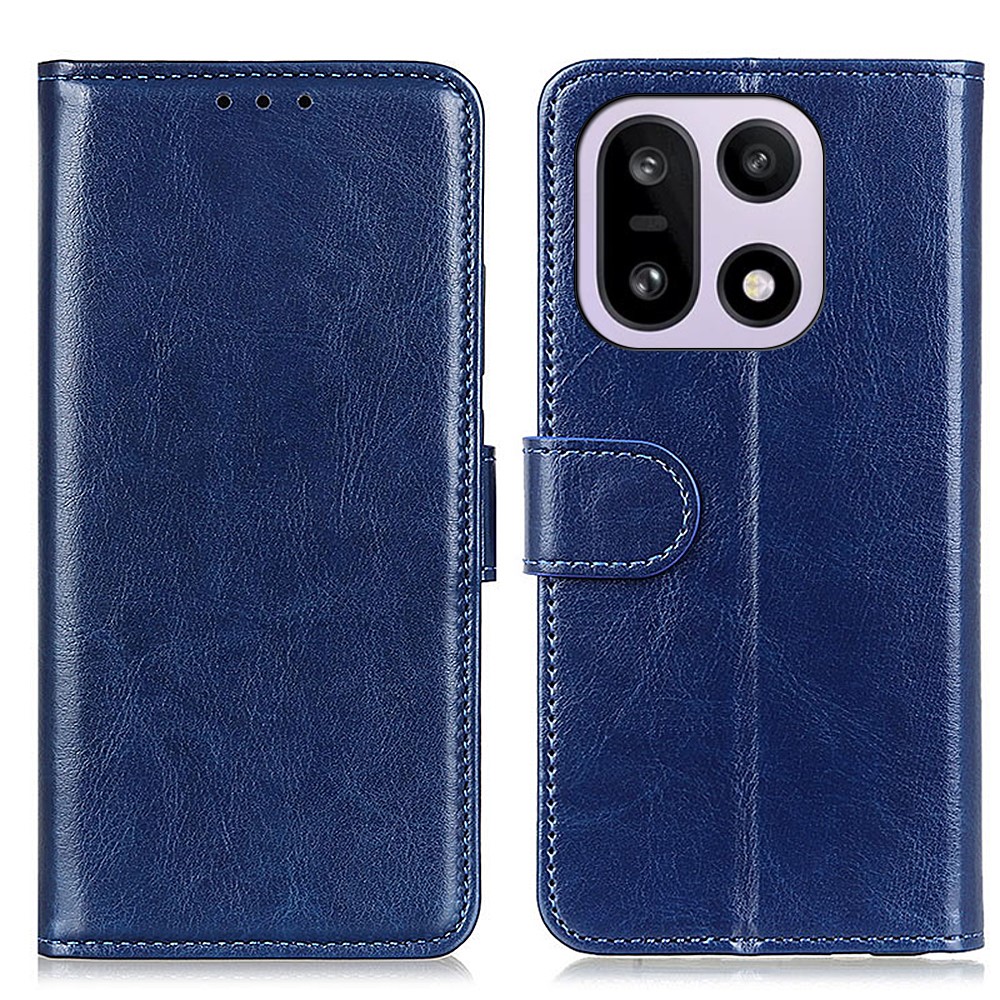  OnePlus 15 Fodral Crazy Horse Läder Blå