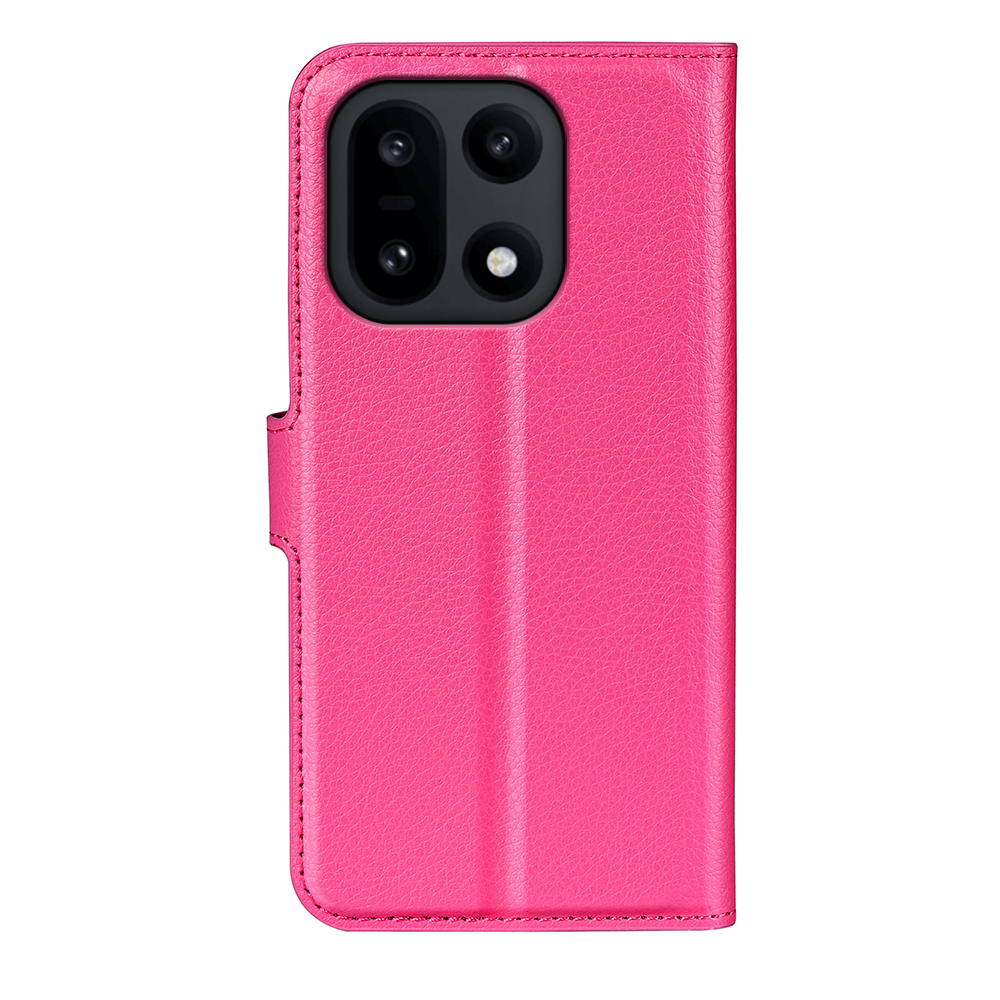  OnePlus 15 Fodral Litchi Läder Rosa