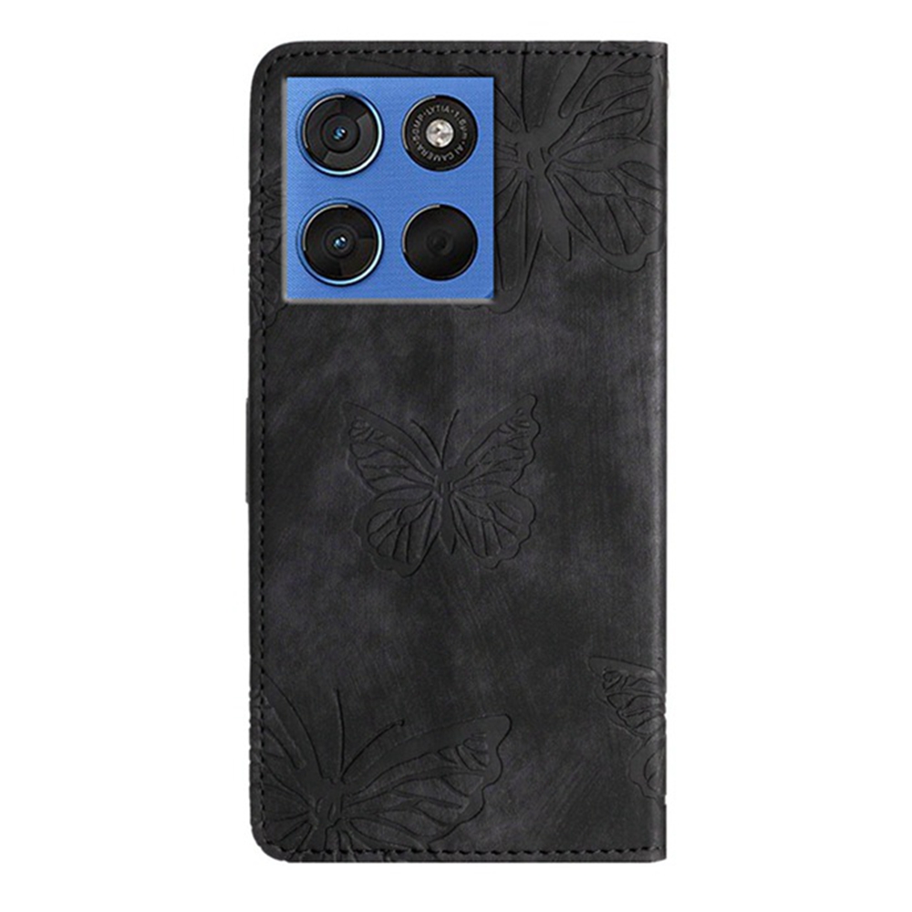  Motorola Edge 70 Fodral Med Fjäril Tryck Svart