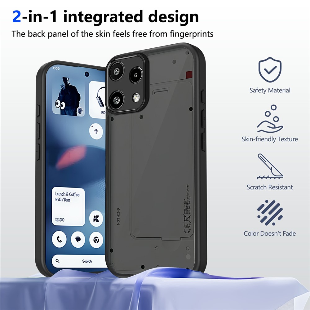  Nothing Phone 3a Lite Skal Hybrid Transparent / Svart