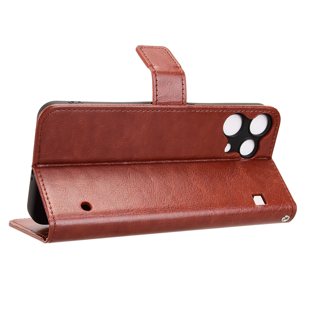  Nothing Phone 3a Lite Fodral Crazy Horse Läder Brun