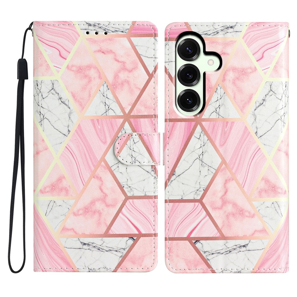  Samsung Galaxy A37 5G Fodral Med Tryck Rosa Marmor