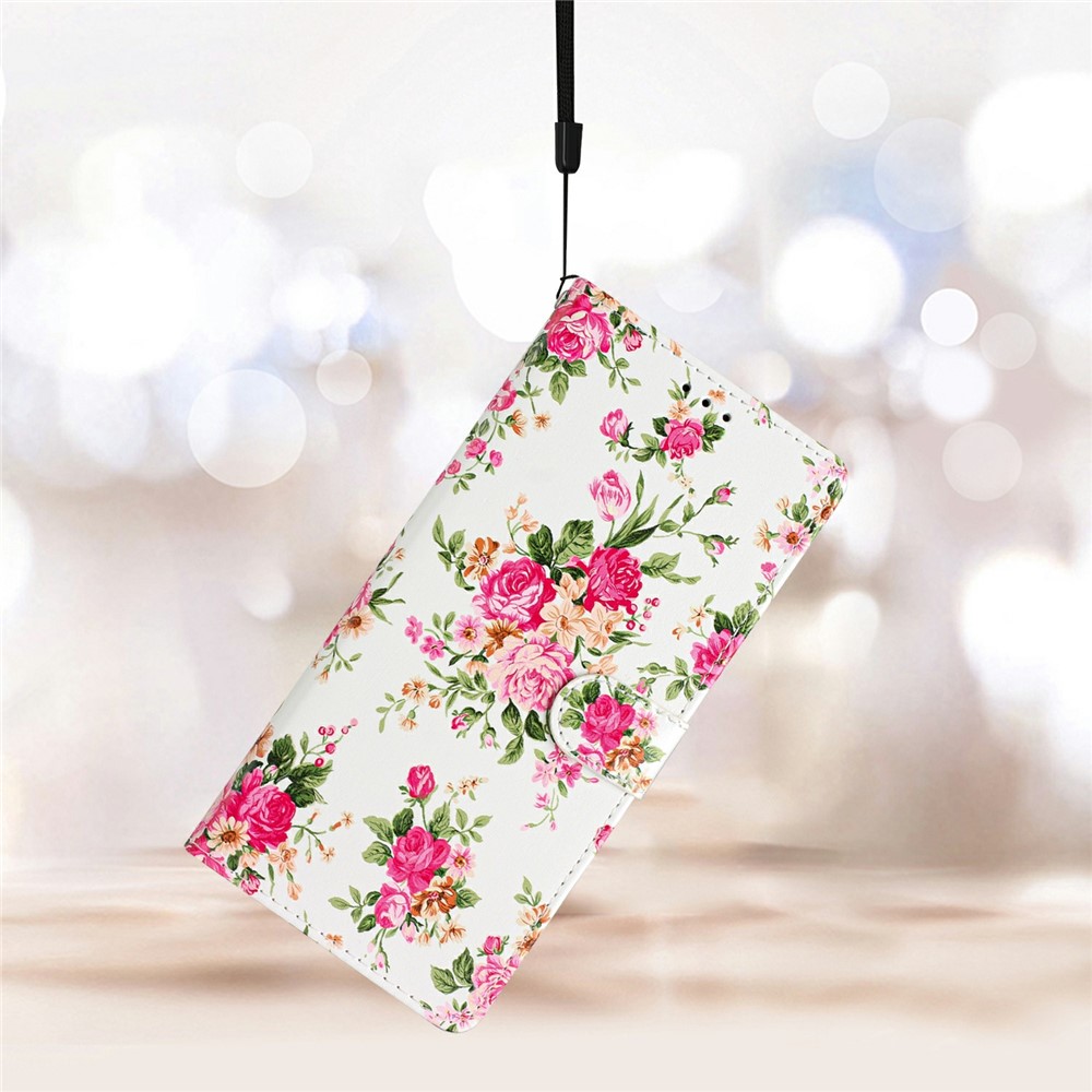  Samsung Galaxy A57 5G Fodral Med Tryck Rosa Blommor