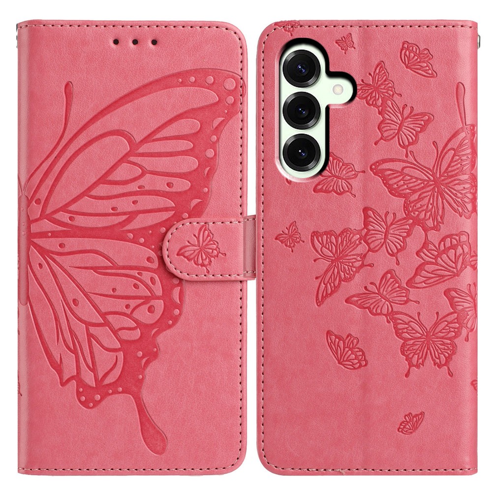 Samsung Galaxy A37 5G Fodral Med Fjäril Tryck Rosa