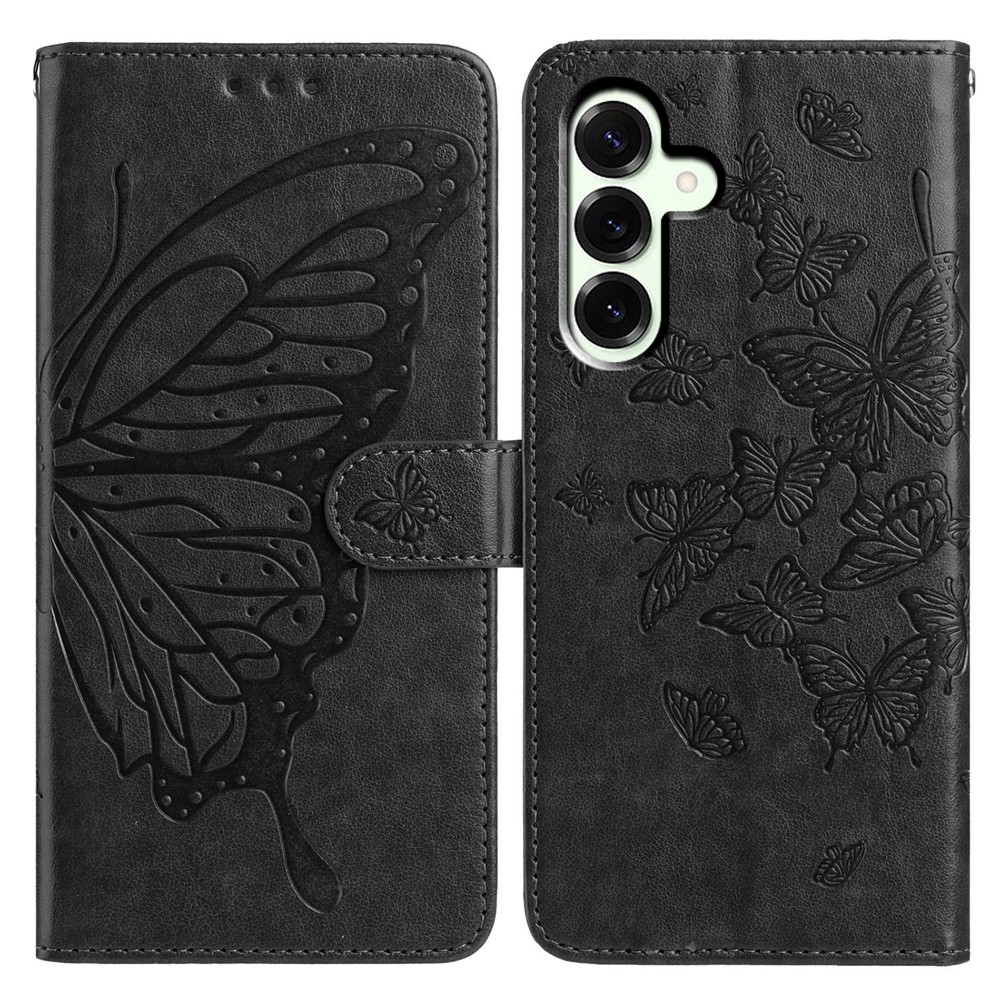  Samsung Galaxy A37 5G Fodral Med Fjäril Tryck Svart