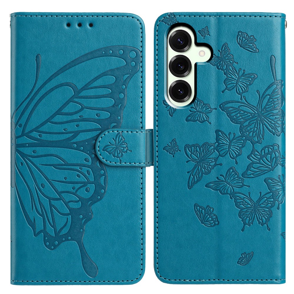  Samsung Galaxy A37 5G Fodral Med Fjäril Tryck Blå
