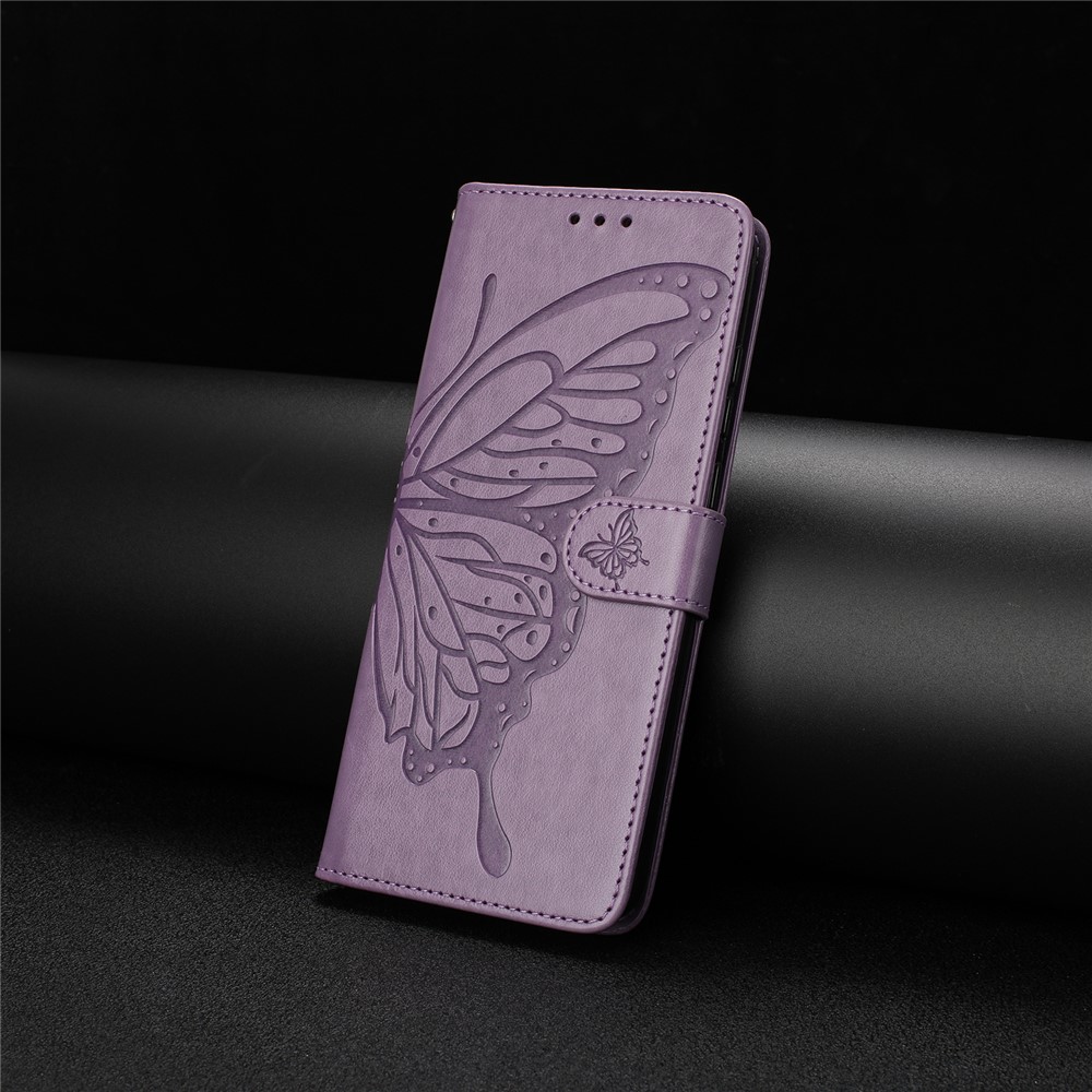  Samsung Galaxy A57 5G Fodral Med Fjäril Tryck Lila