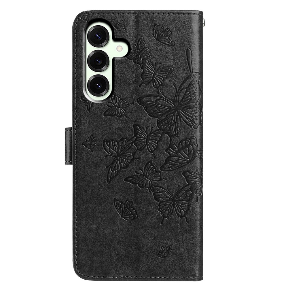  Samsung Galaxy A57 5G Fodral Med Fjäril Tryck Svart