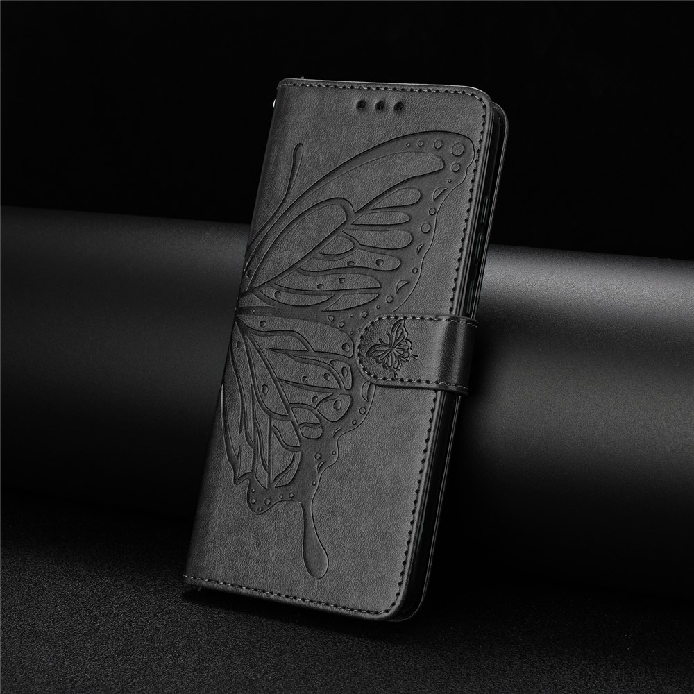  Samsung Galaxy A57 5G Fodral Med Fjäril Tryck Svart