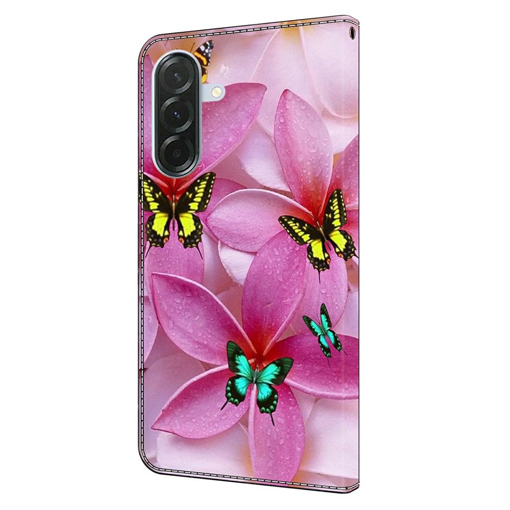  Samsung Galaxy A37 5G Fodral Läder Blommor / Fjärilar