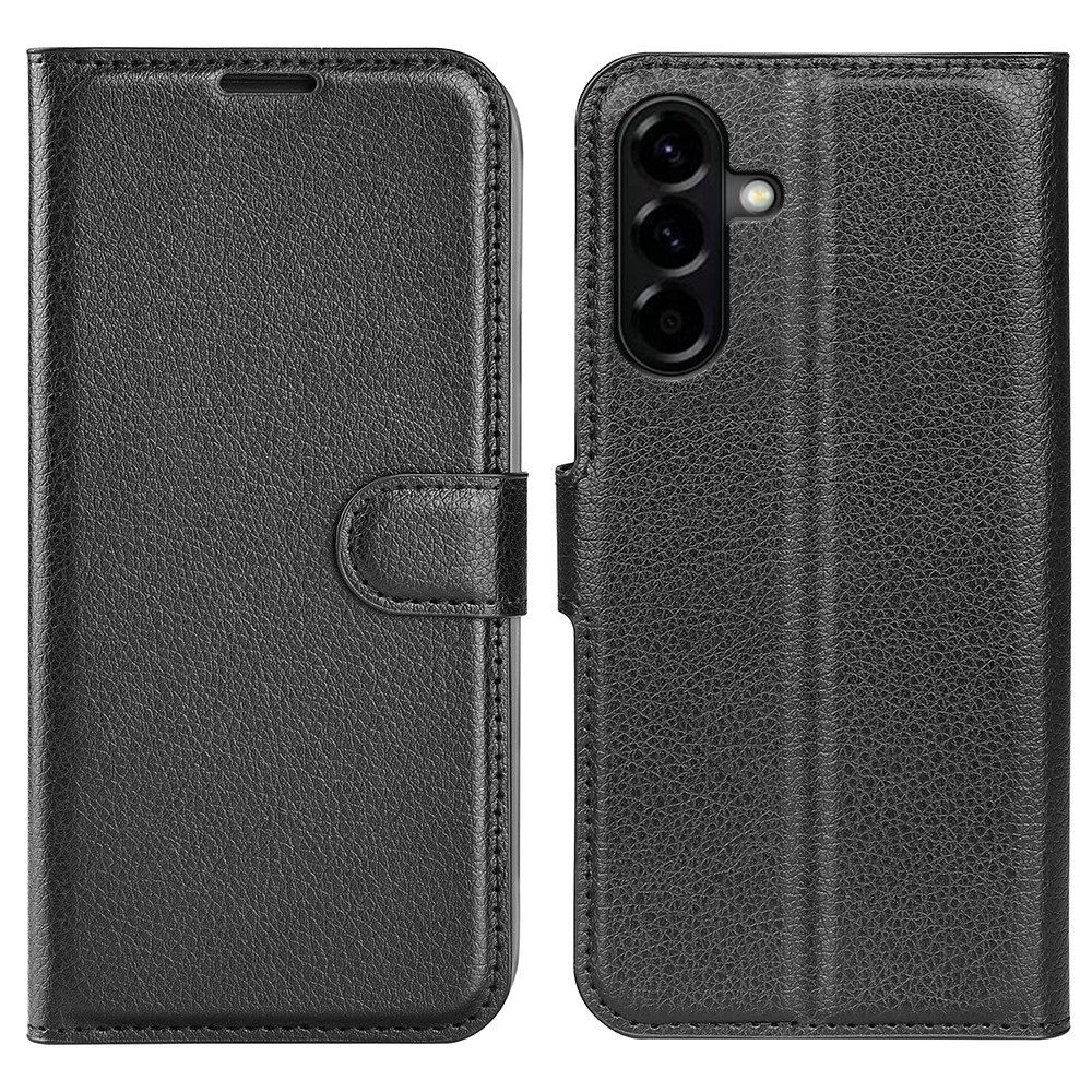  Samsung Galaxy A57 5G Fodral Litchi Läder Svart