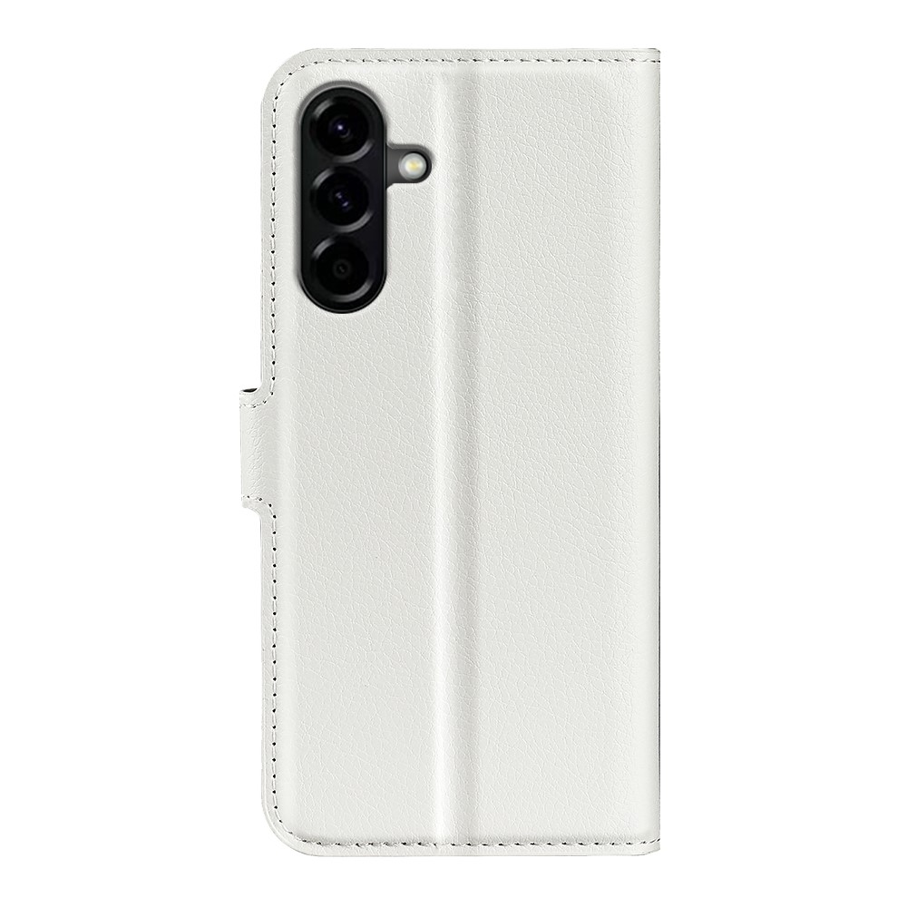  Samsung Galaxy A57 5G Fodral Litchi Läder Vit