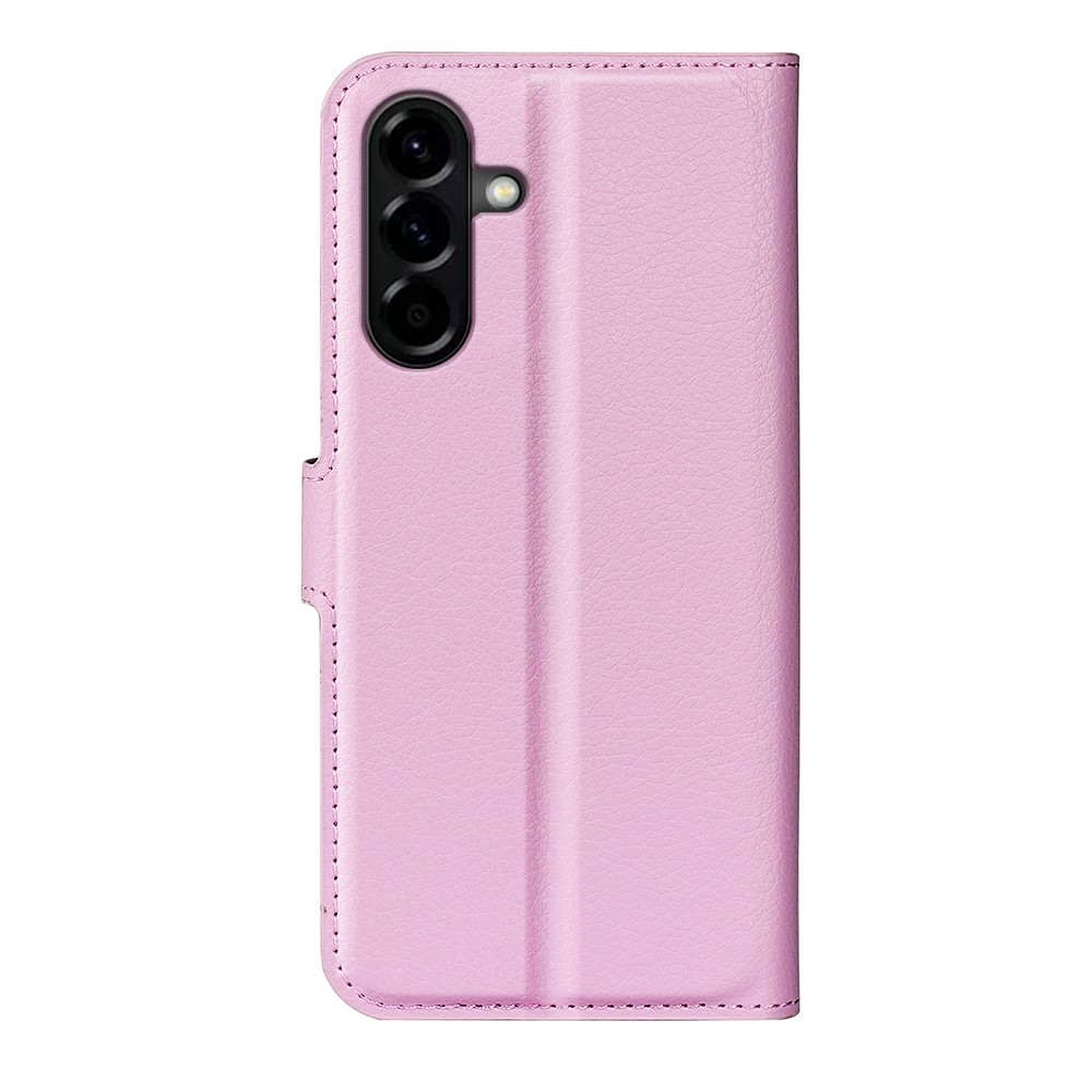  Samsung Galaxy A57 5G Fodral Litchi Läder Ljus Rosa
