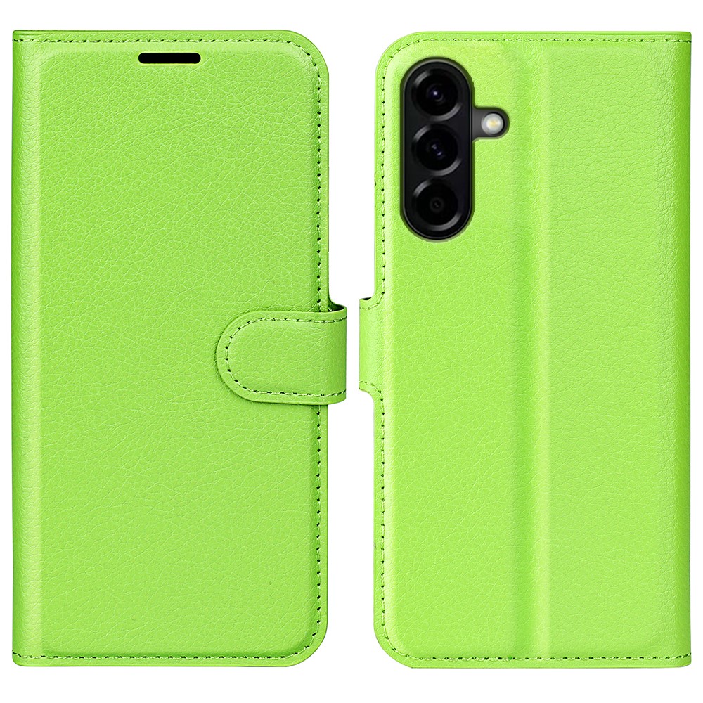  Samsung Galaxy A57 5G Fodral Litchi Läder Grön