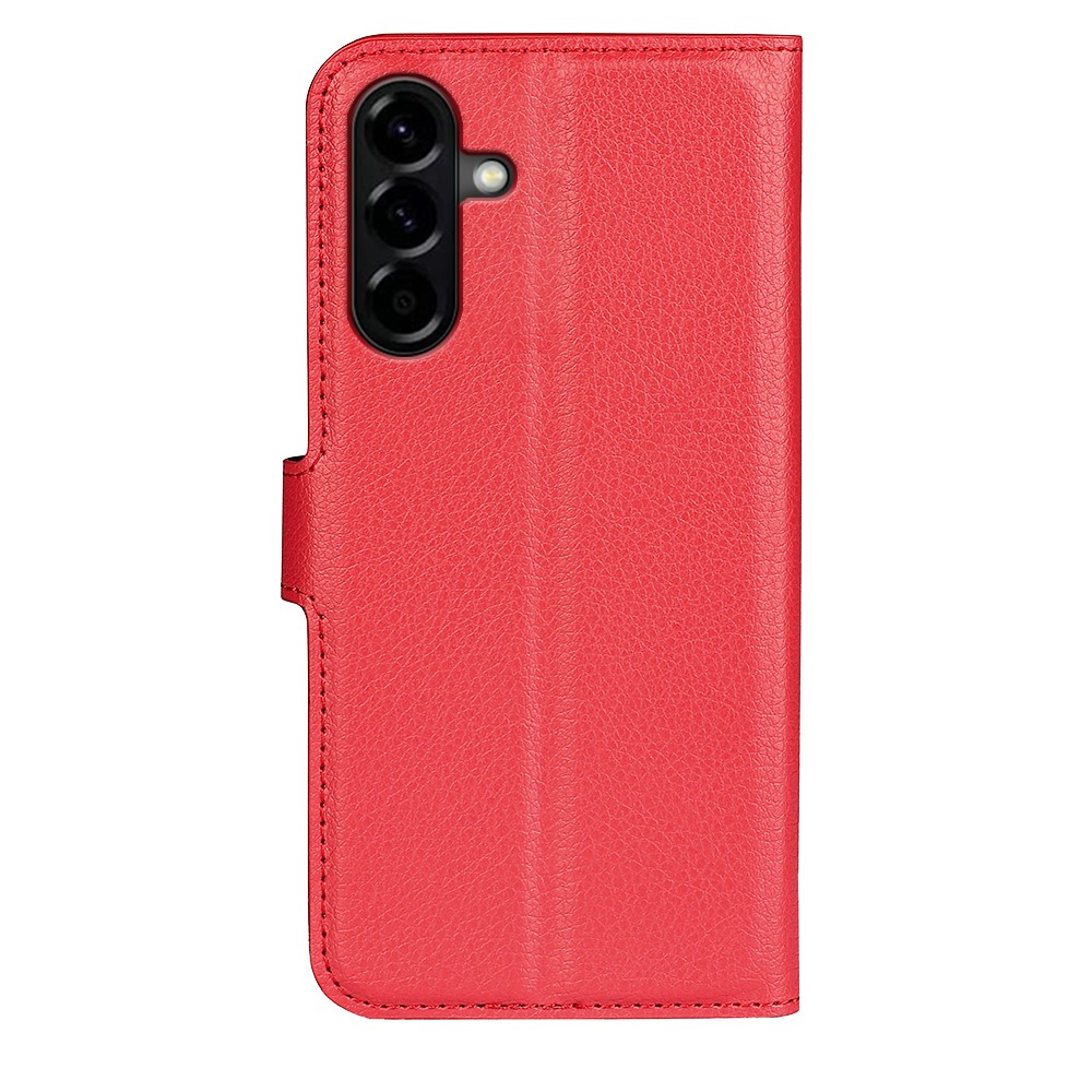  Samsung Galaxy A57 5G Fodral Litchi Läder Röd