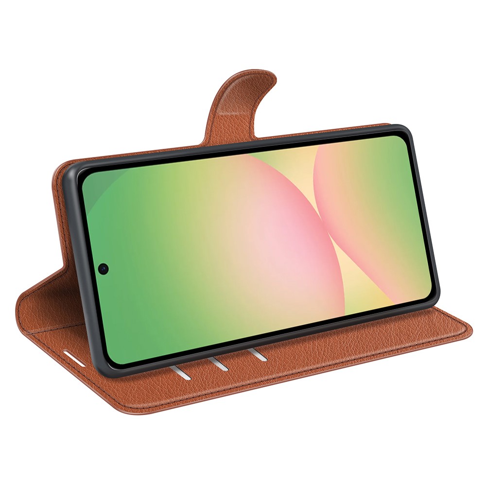  Samsung Galaxy A57 5G Fodral Litchi Läder Brun