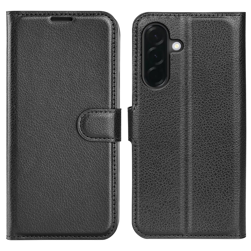  Samsung Galaxy A37 5G Fodral Litchi Läder Svart