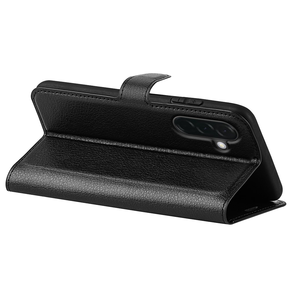  Samsung Galaxy A37 5G Fodral Litchi Läder Svart