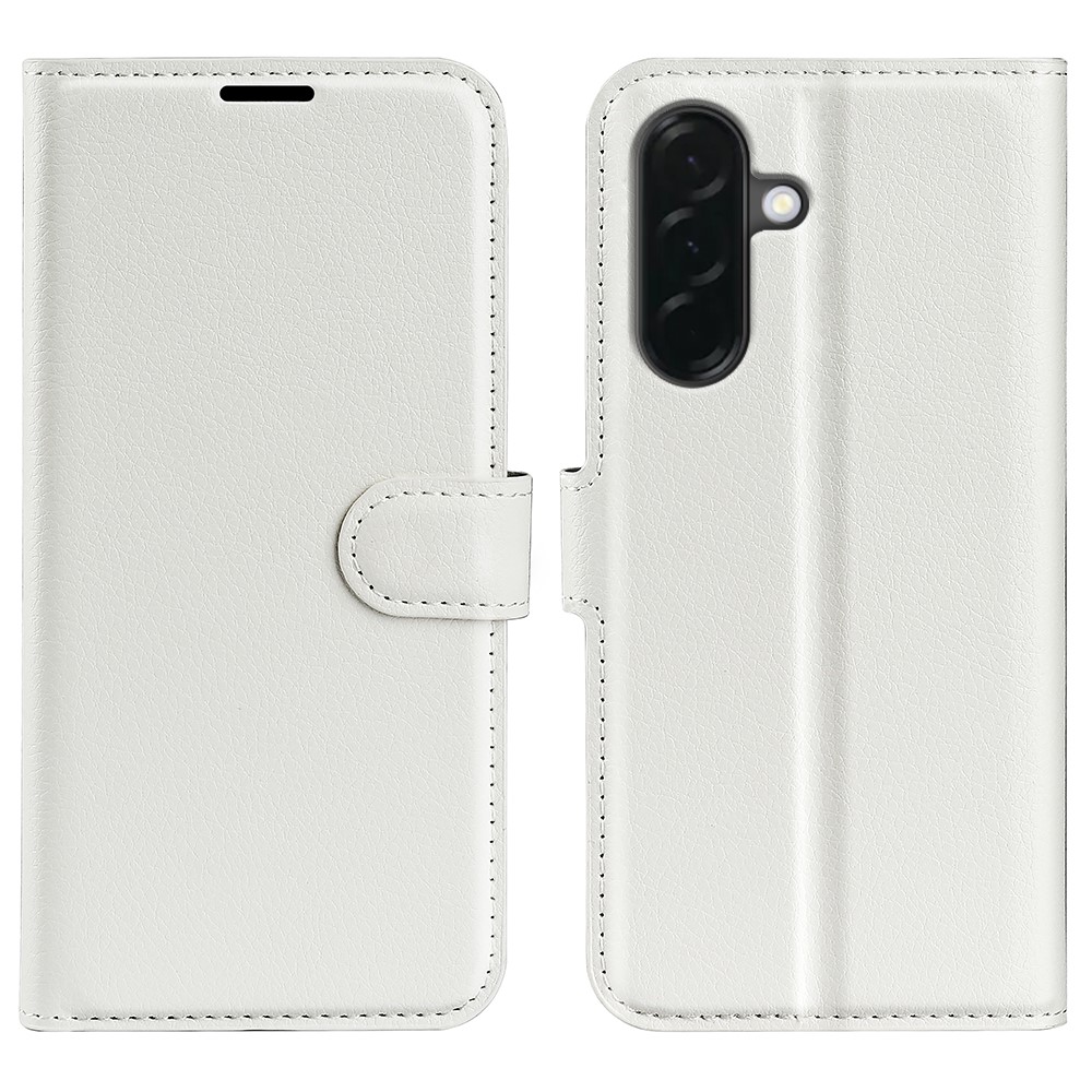  Samsung Galaxy A37 5G Fodral Litchi Läder Vit