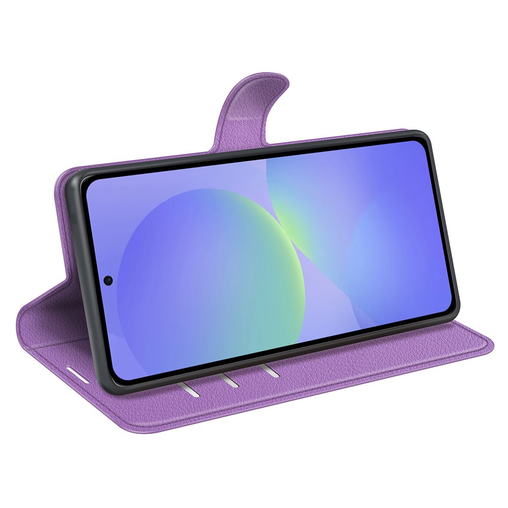  Samsung Galaxy A37 5G Fodral Litchi Läder Lila
