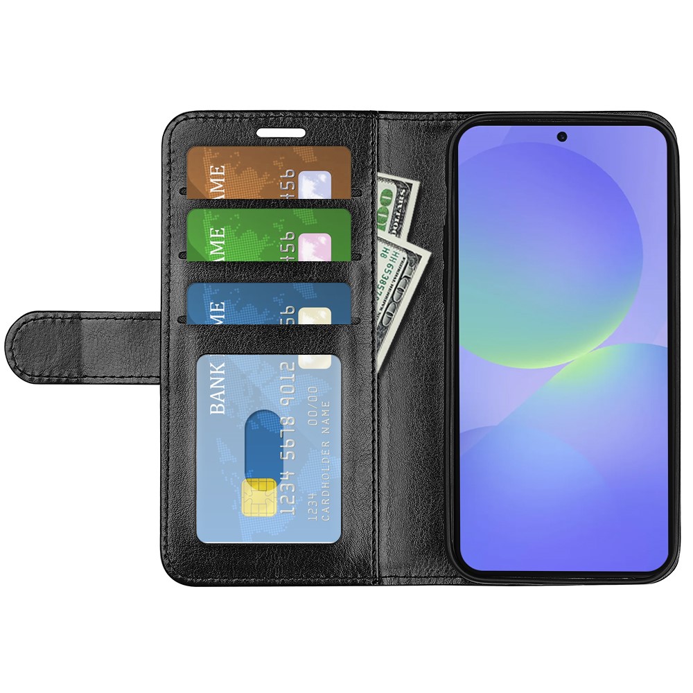  Samsung Galaxy A37 5G Fodral Crazy Horse Läder Svart