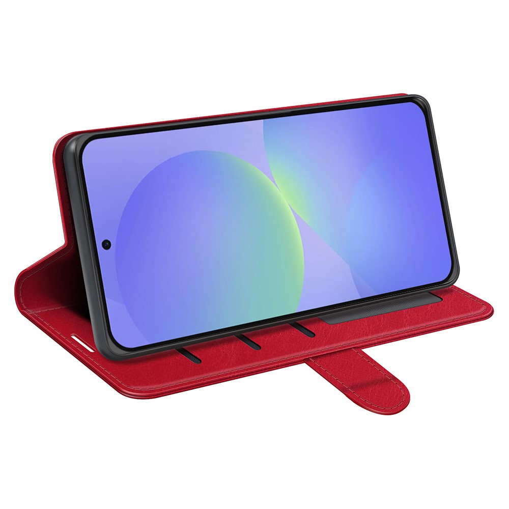  Samsung Galaxy A37 5G Fodral Crazy Horse Läder Röd