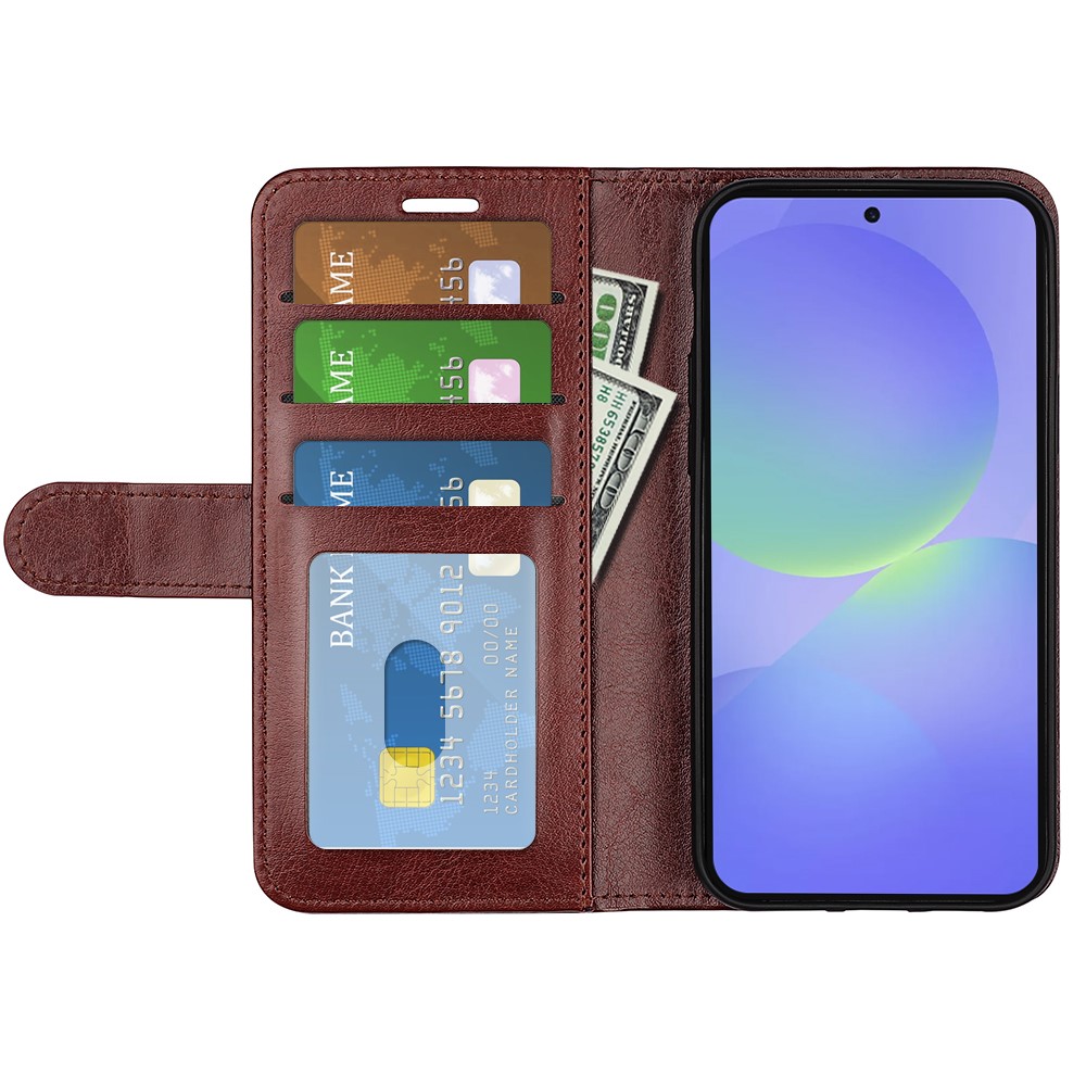  Samsung Galaxy A37 5G Fodral Crazy Horse Läder Brun