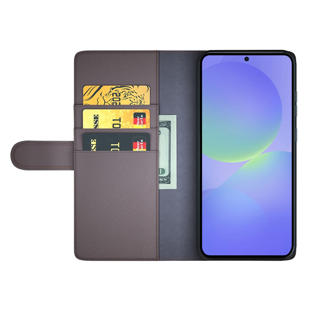  Samsung Galaxy A37 5G Fodral Premium Äkta Läder Brun