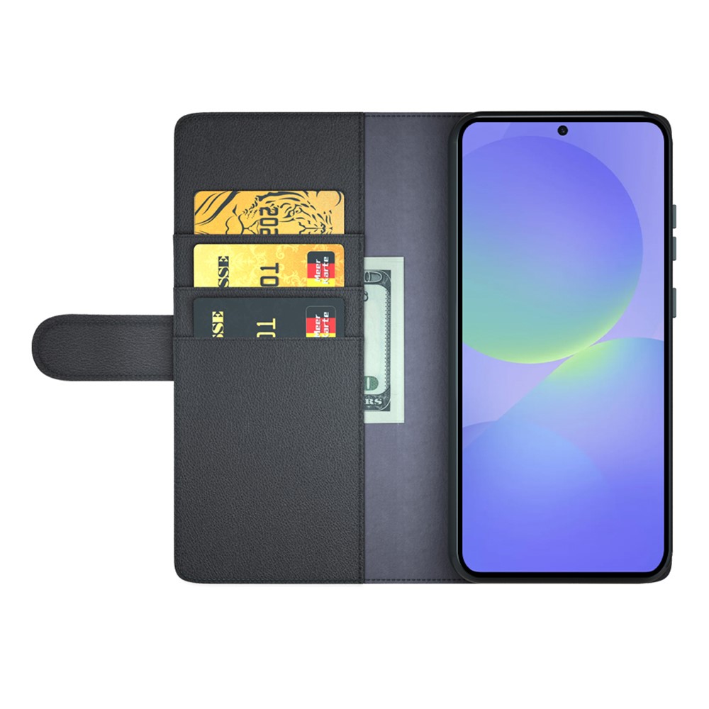  Samsung Galaxy A37 5G Fodral Premium Äkta Läder Svart