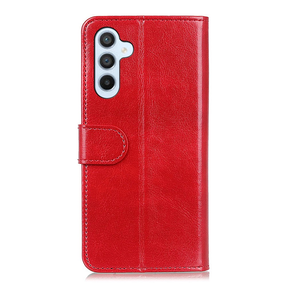  Samsung Galaxy A57 5G Fodral Crazy Horse Läder Röd