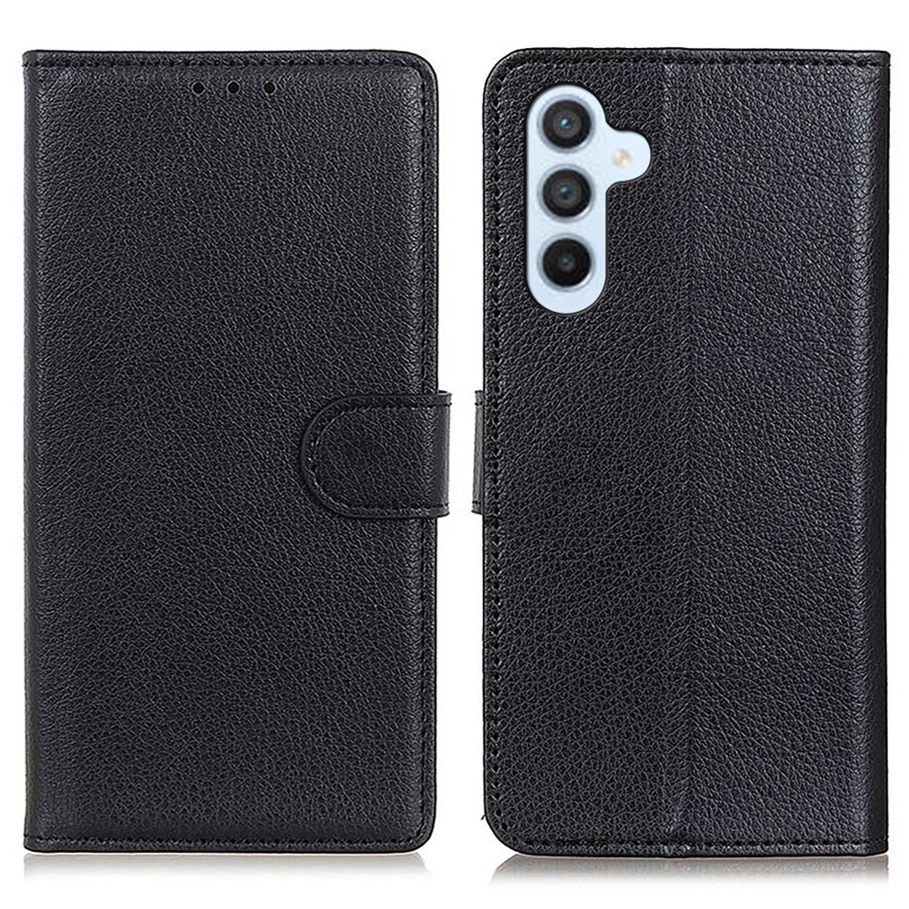  Samsung Galaxy A37 5G Fodral Litchi Läder Svart