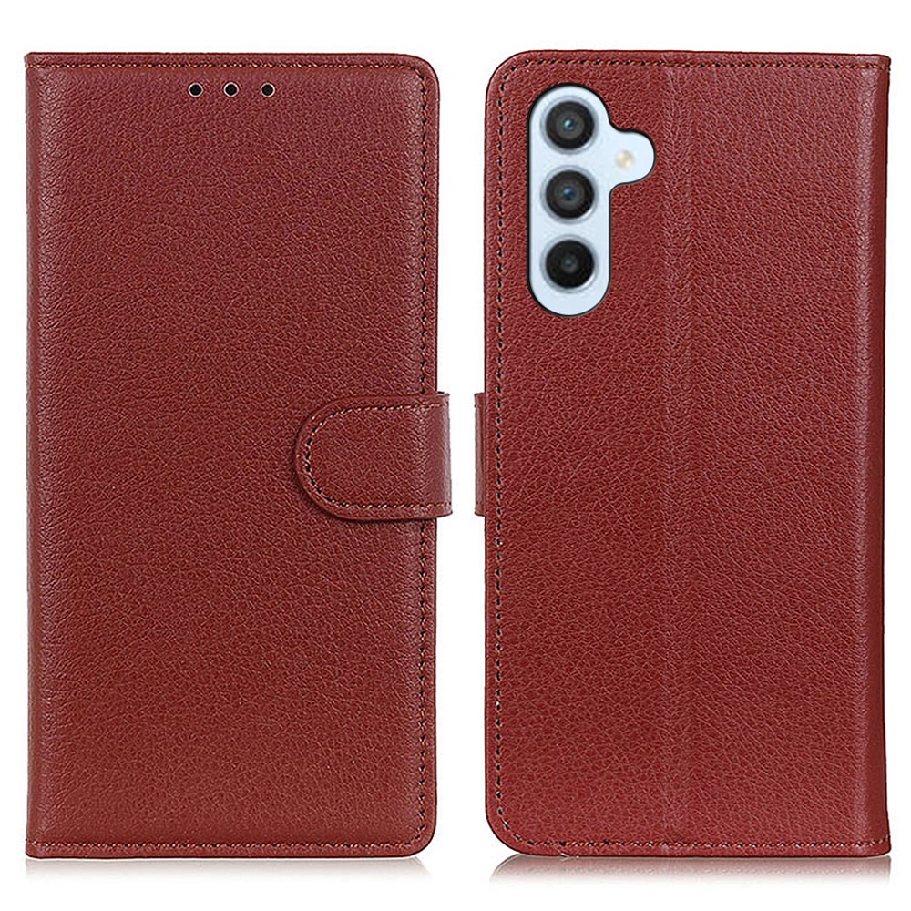  Samsung Galaxy A37 5G Fodral Litchi Läder Brun