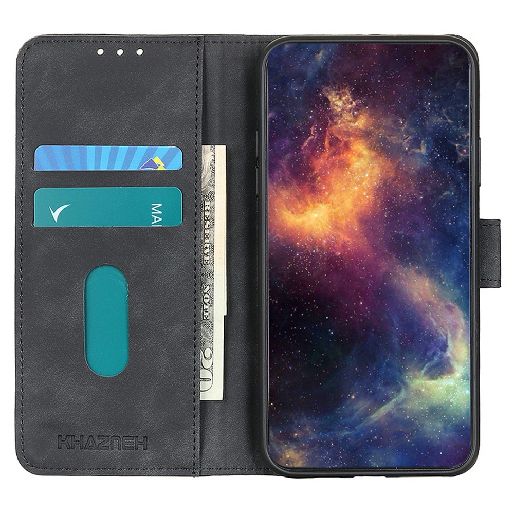 KHAZNEH KHAZNEH Samsung Galaxy A37 5G Fodral Retro Läder Svart
