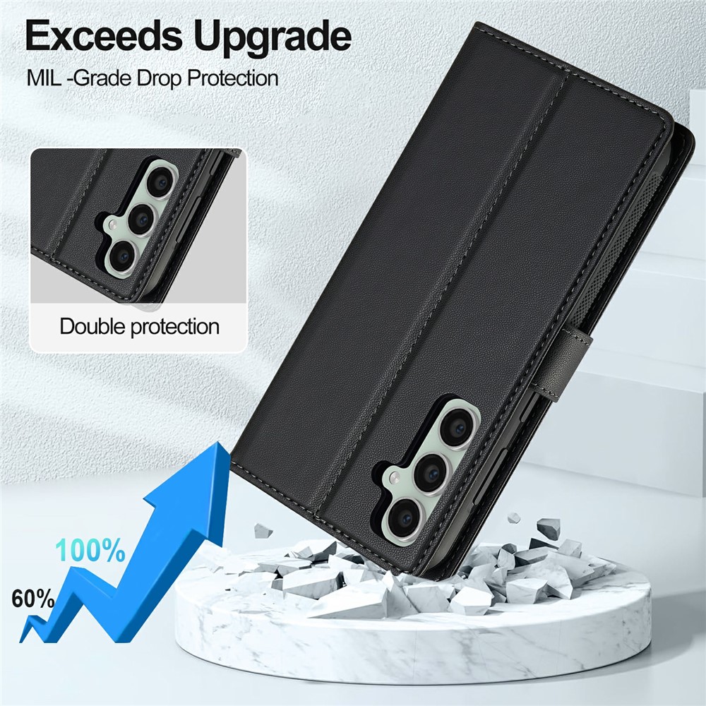 LC.IMEEKE LC.IMEEKE Samsung Galaxy A57 5G 2in1 Magnet Fodral/Skal Svart
