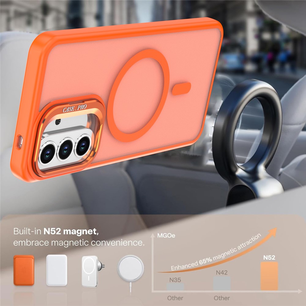  Samsung Galaxy A37 5G Skal MagSafe Kickstand Orange