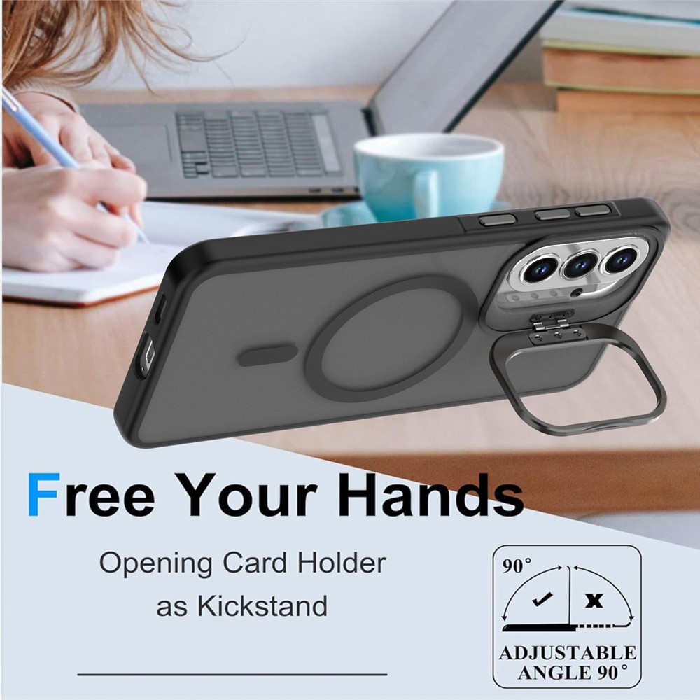  Samsung Galaxy A37 5G Skal MagSafe Kickstand Svart