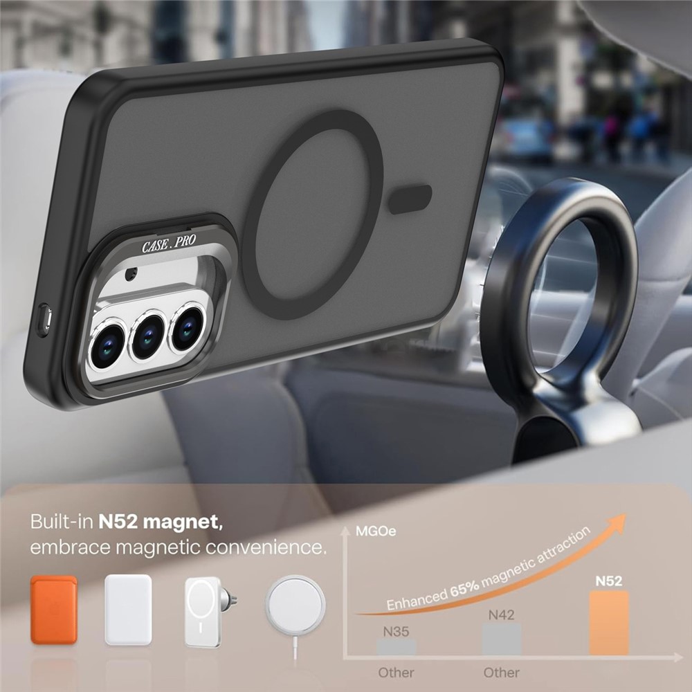  Samsung Galaxy A57 5G Skal MagSafe Kickstand Svart