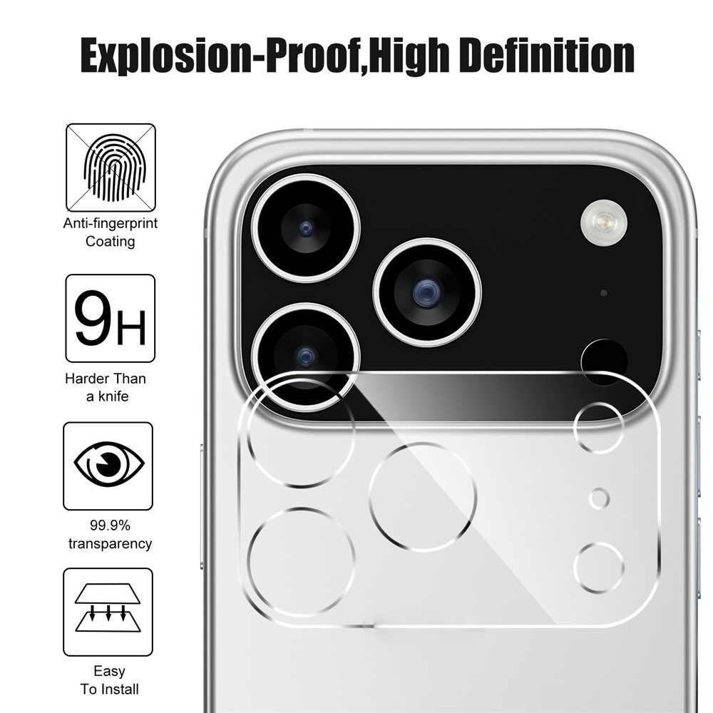  iPhone 17 Pro Linsskydd Härdat Glas Transparent