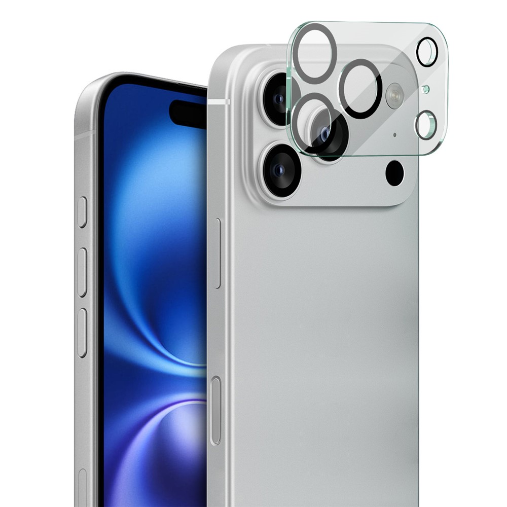 IMAK IMAK iPhone 17 Pro Max Linsskydd Black Rings Härdat Glas
