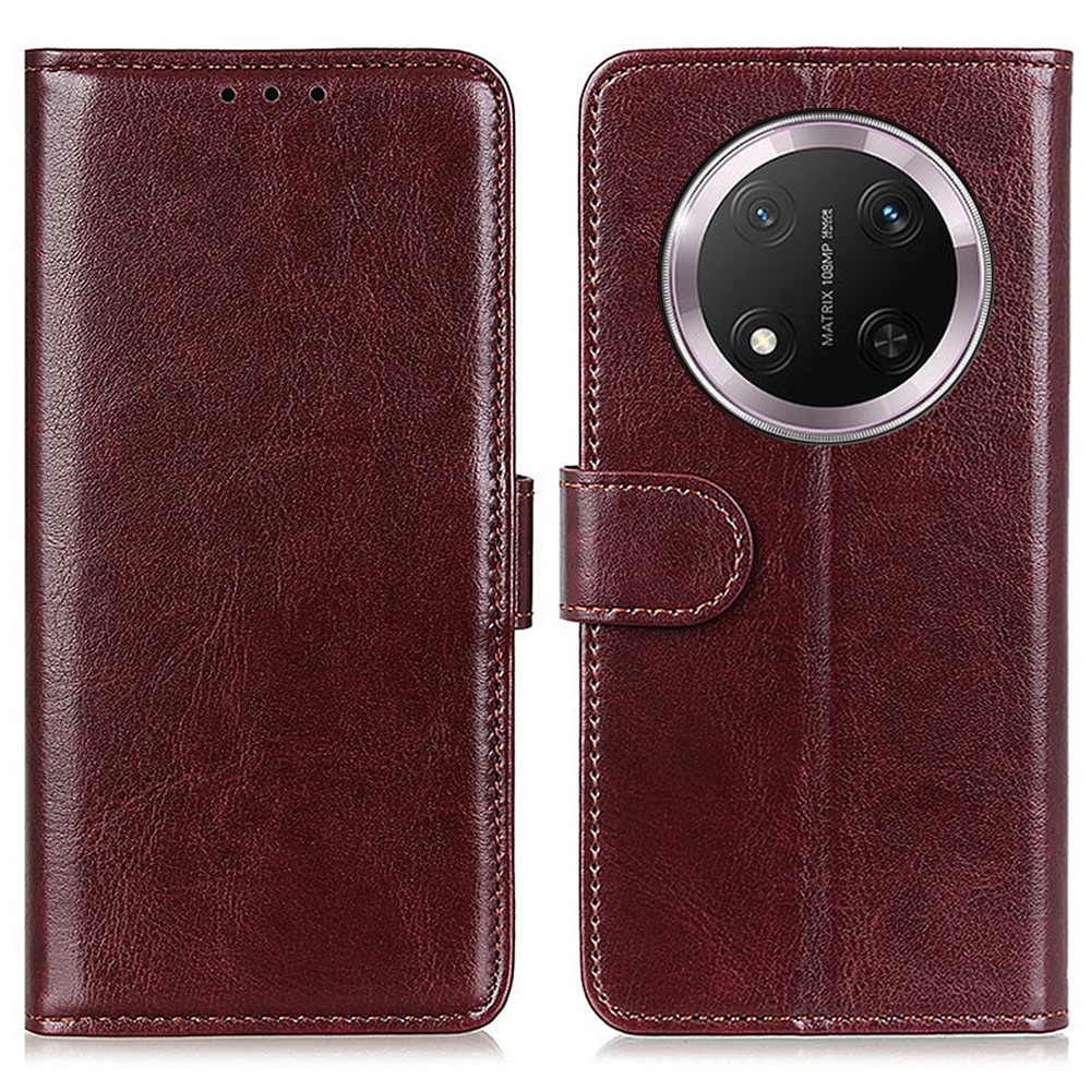  Honor Magic7 Lite Fodral Crazy Horse Läder Brun