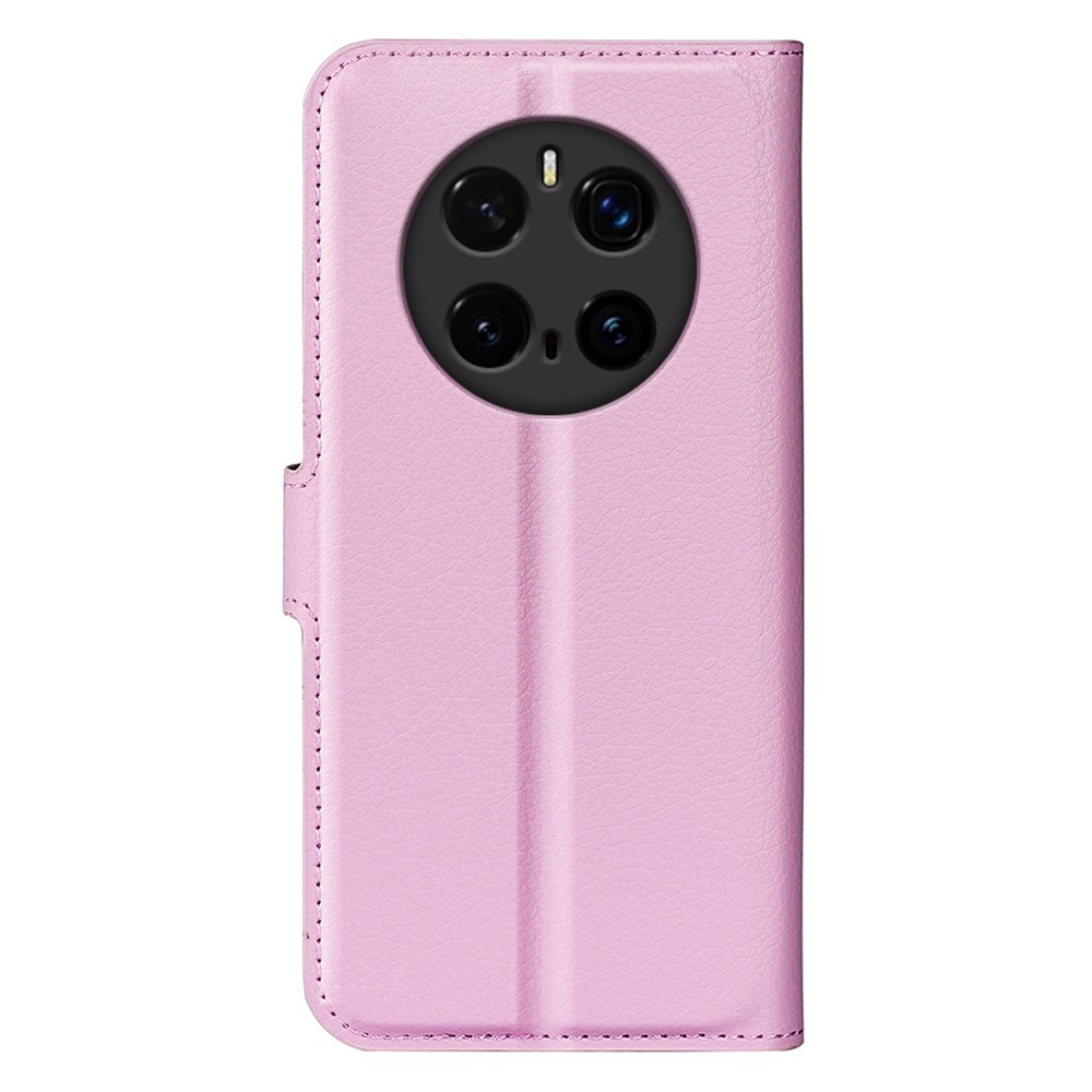  Honor Magic7 Pro Fodral Litchi Läder Ljus Rosa