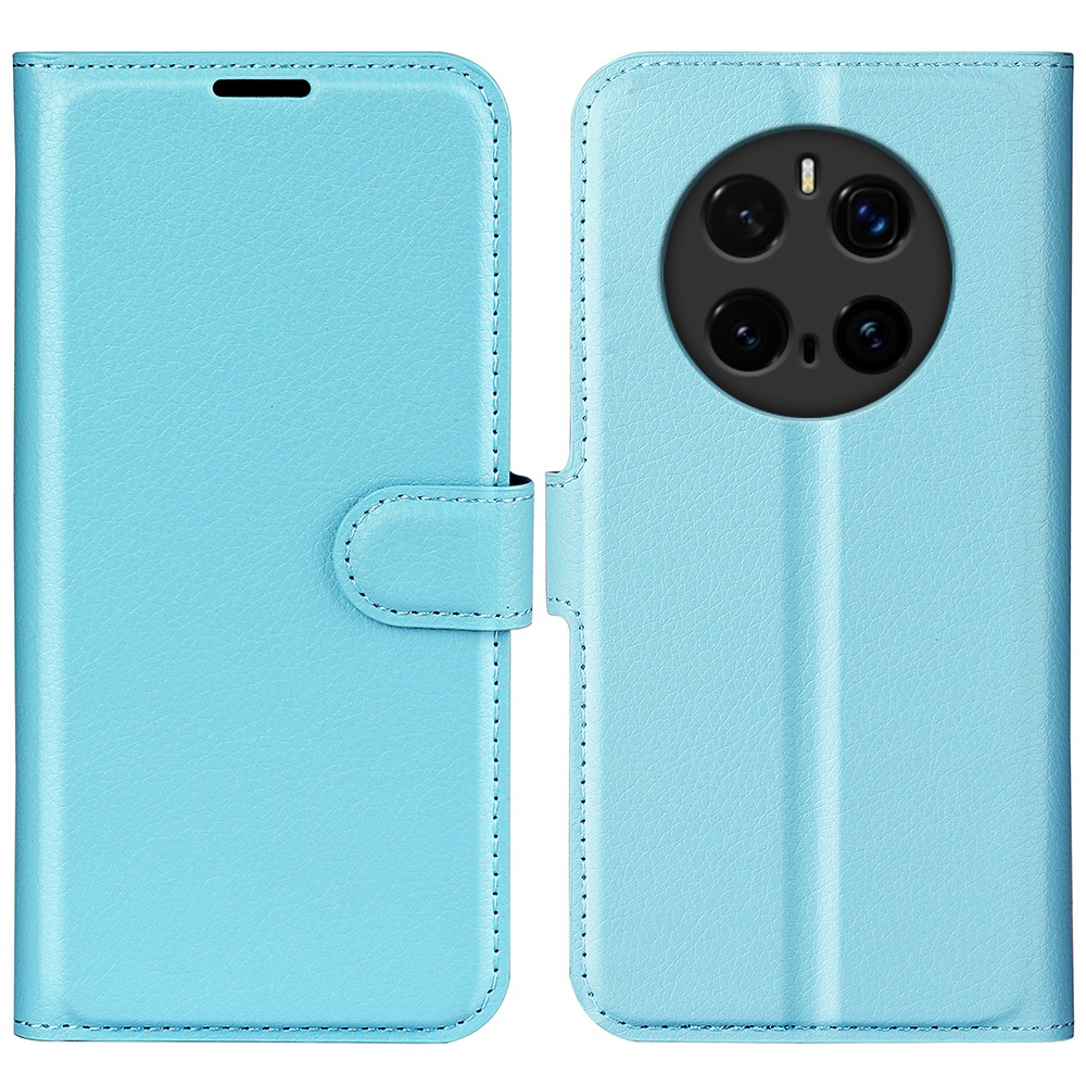  Honor Magic7 Pro Fodral Litchi Läder Blå