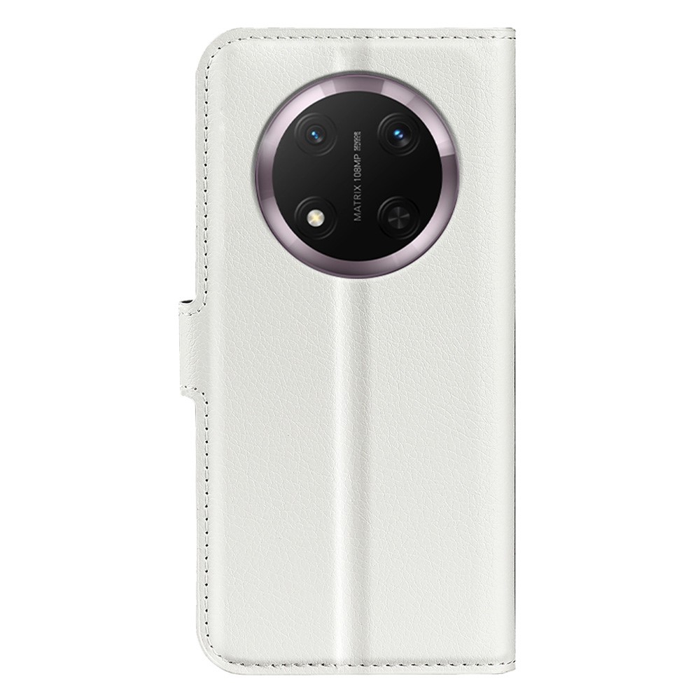  Honor Magic7 Lite Fodral Litchi Läder Vit