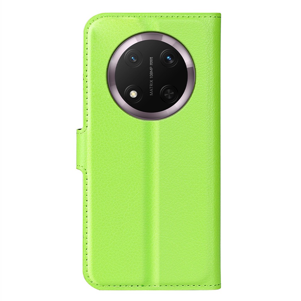  Honor Magic7 Lite Fodral Litchi Läder Grön