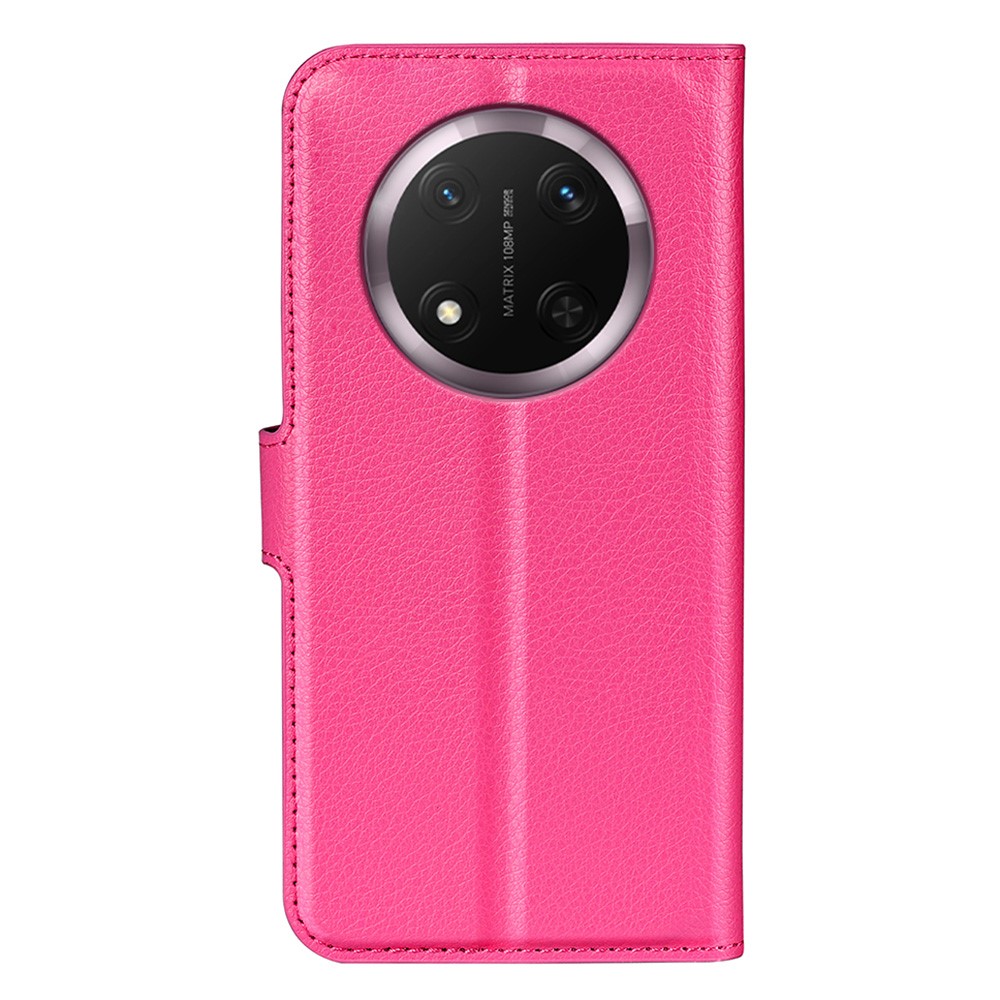  Honor Magic7 Lite Fodral Litchi Läder Rosa