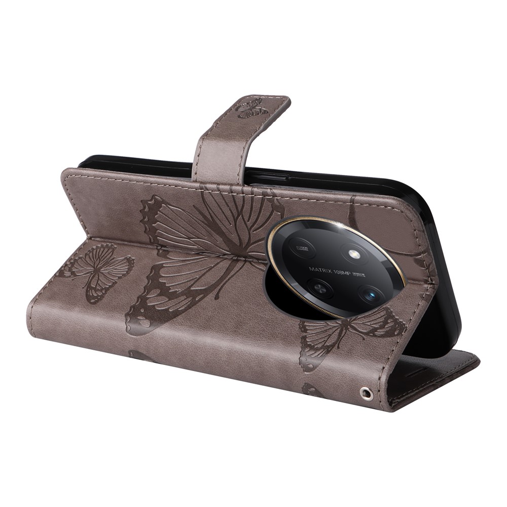  Honor Magic7 Lite Fodral Med Fjäril Tryck Grå