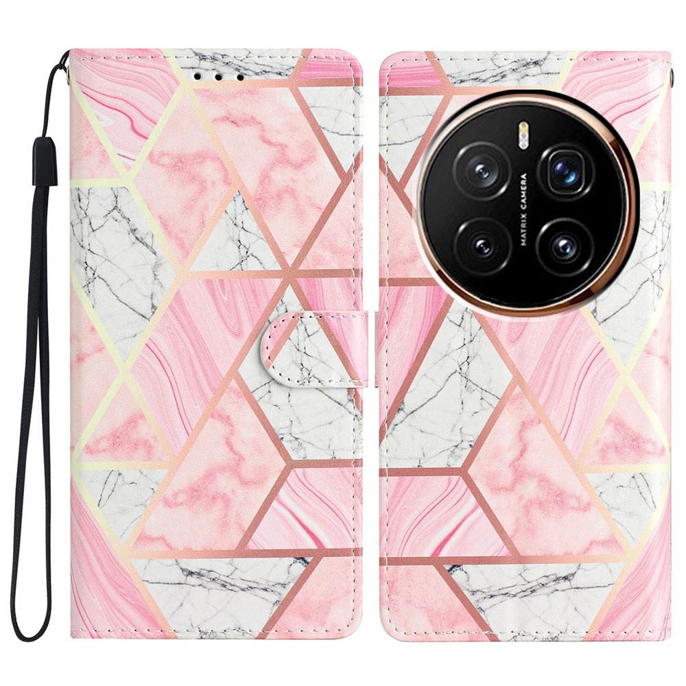  Honor Magic7 Pro Fodral Med Tryck Rosa Marmor