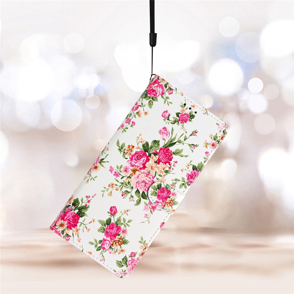  Honor Magic7 Pro Fodral Med Tryck Rosa Blommor