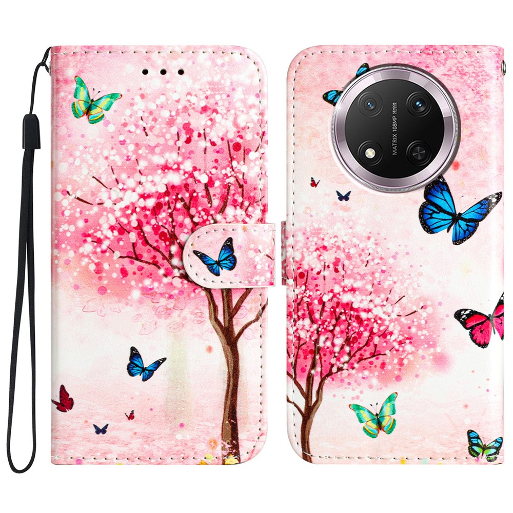  Honor Magic7 Lite Fodral Med Tryck Körsbärsträd