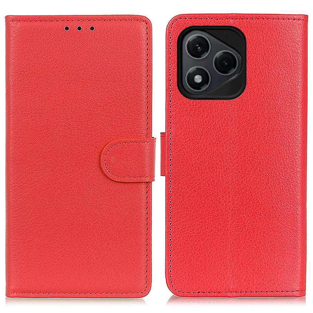  Honor 400 Lite Fodral Litchi Läder Röd
